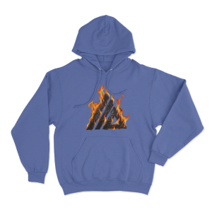 ATLiens Flame Logo Unisex Hoodie Blue
