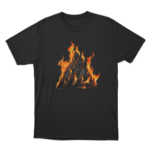 ATLiens Flame Logo Unisex T Shirt Black