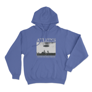 Leaving The World Behind Cover Unisex Hoodie Blue